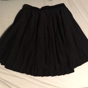 Black pleated skirt